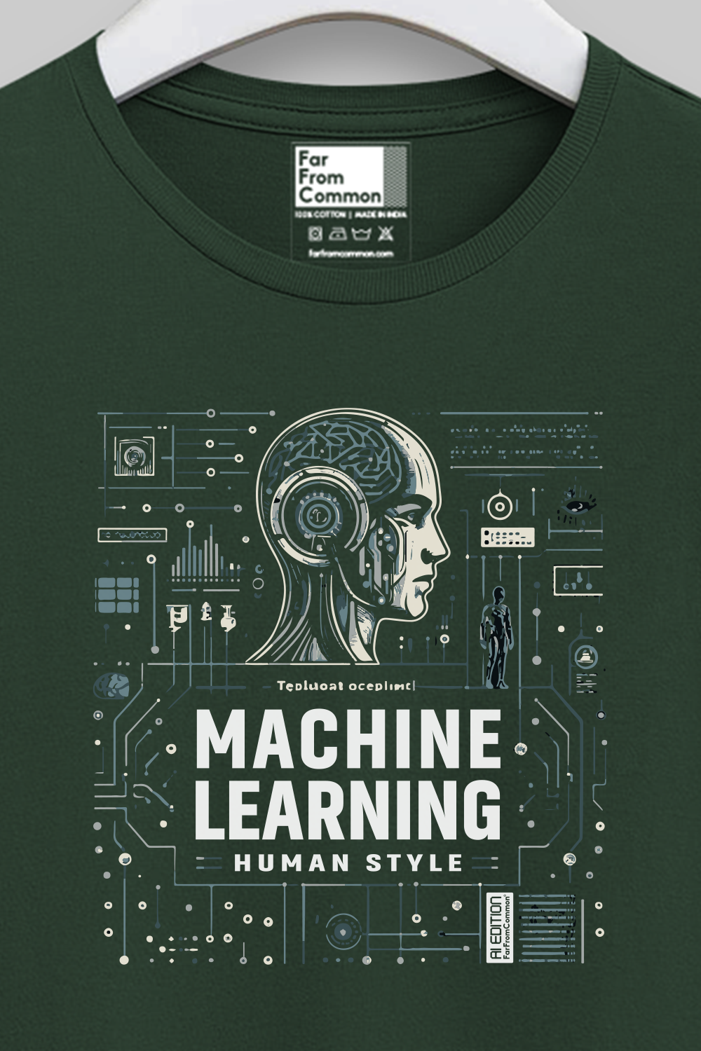 AI Machine Learning Olive Green Unisex T-shirt