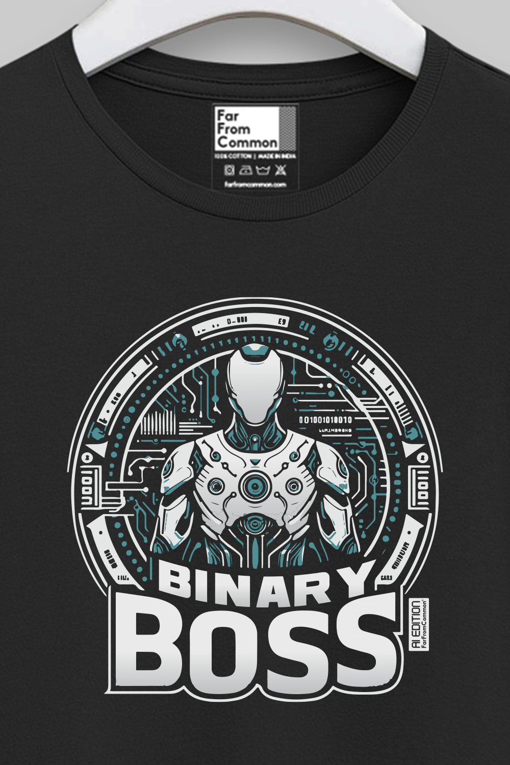 AI Binary Boss Black Unisex T-shirt