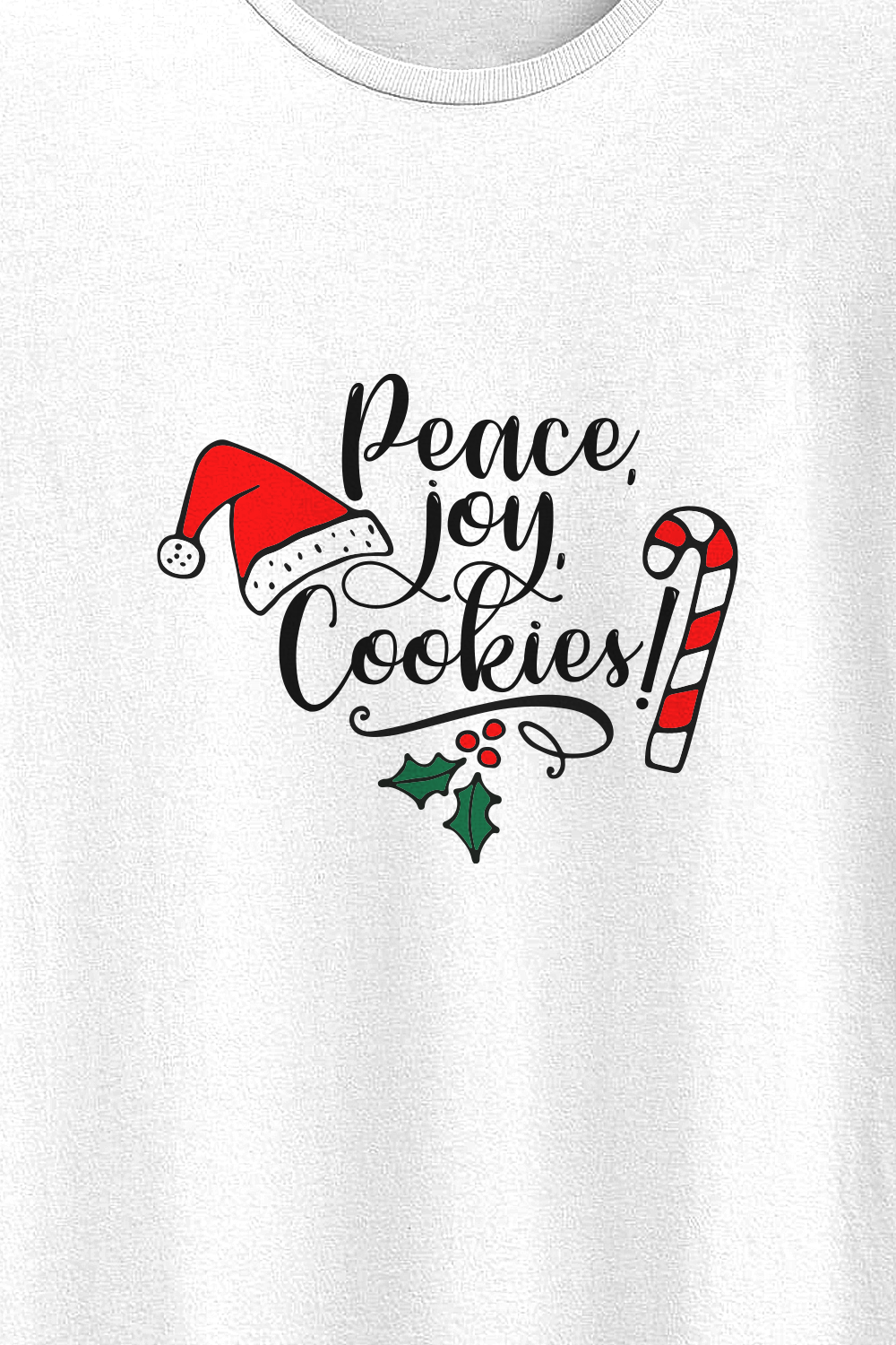 Peace Joy Cookies White Unisex T-shirt