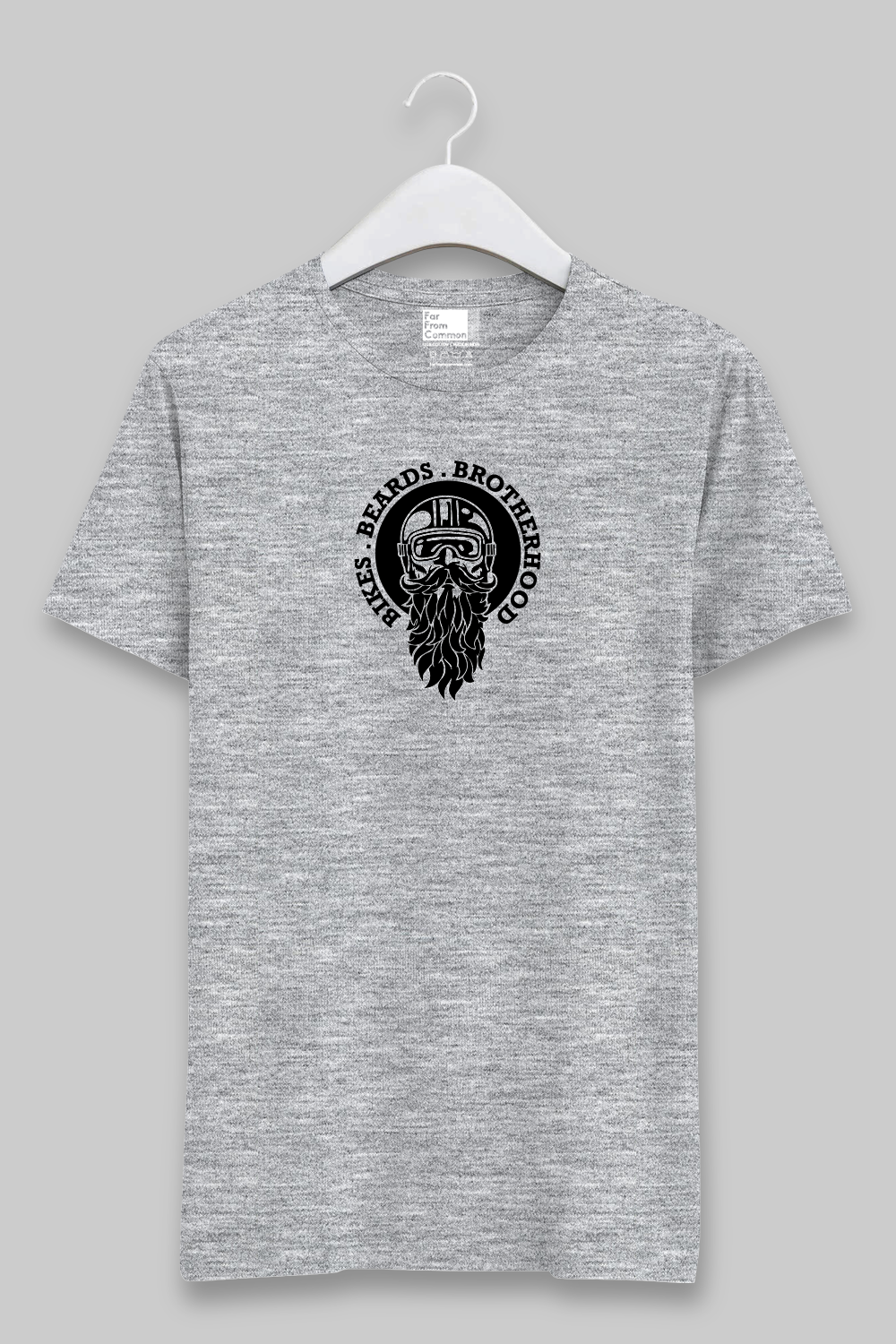 Bikers and Beards Melange Grey Unisex T-shirt