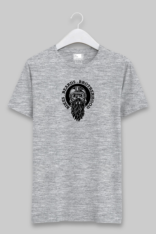 Bikers and Beards Melange Grey Unisex T-shirt