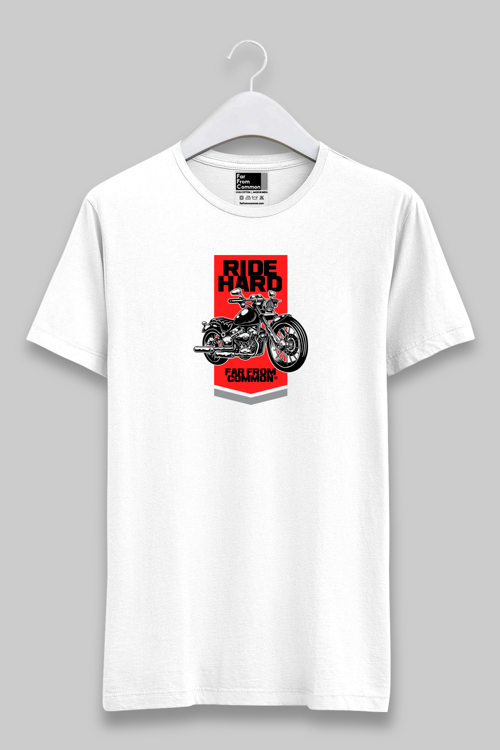 Ride Hard White Unisex T-shirt