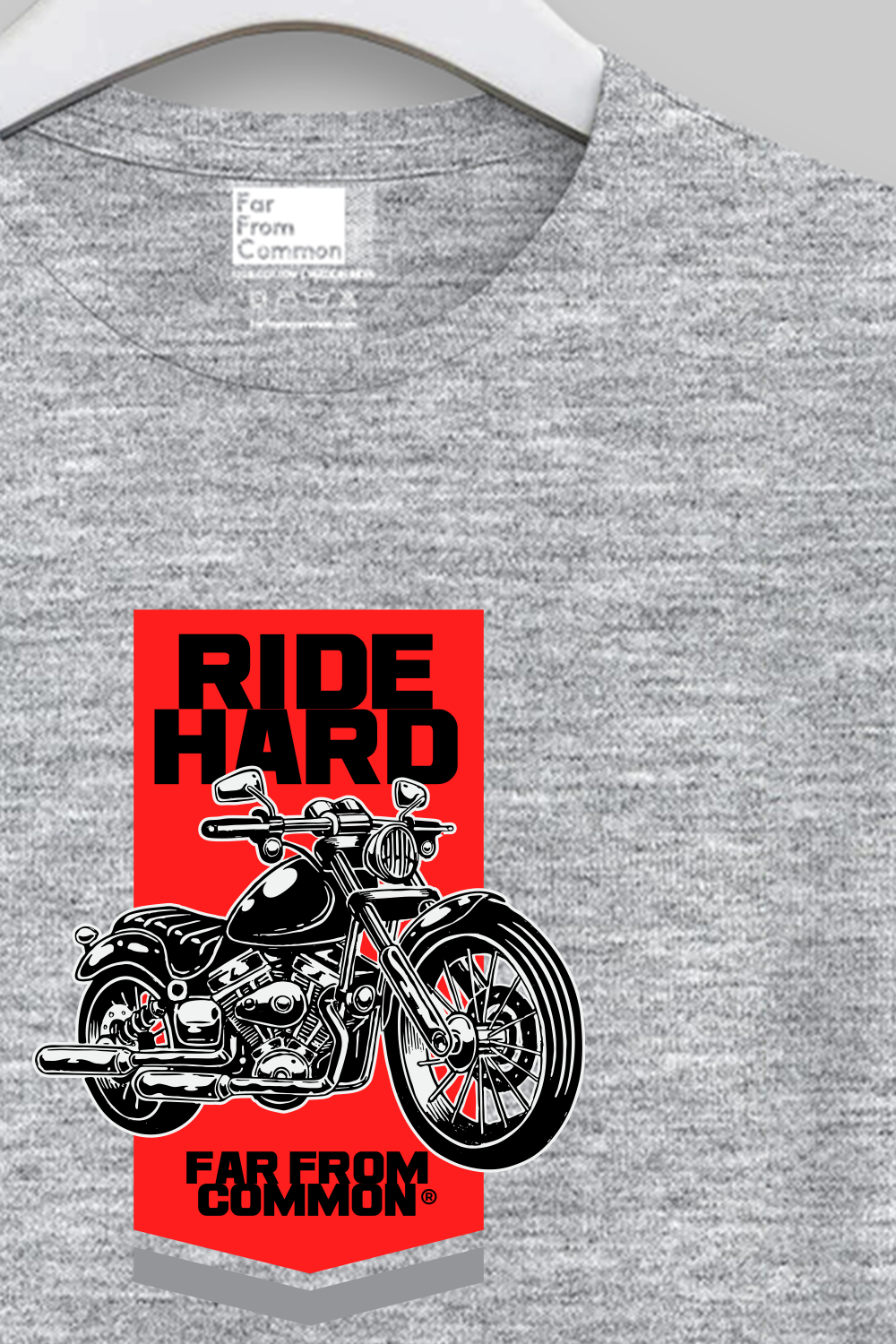 Ride Hard Melange Grey Unisex T-shirt