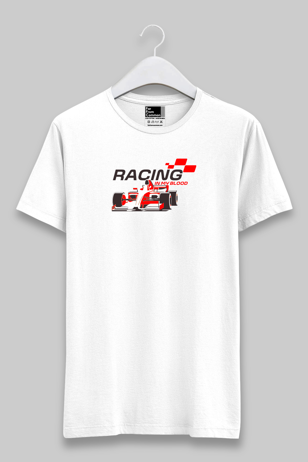 Racing White Unisex T-shirt