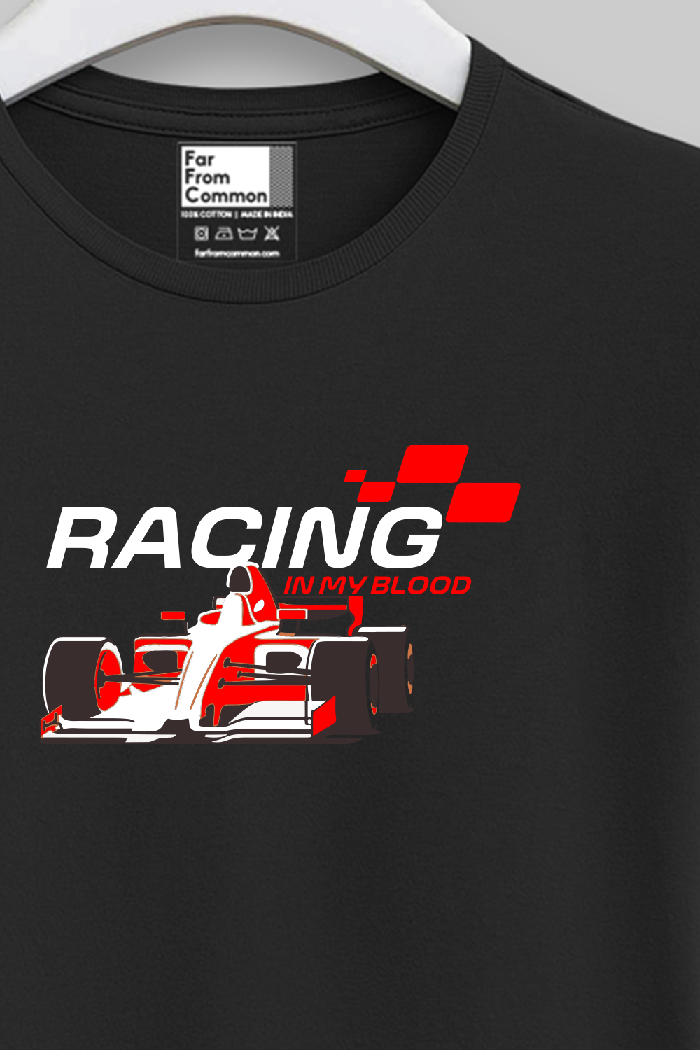 Racing Black Unisex T-shirt