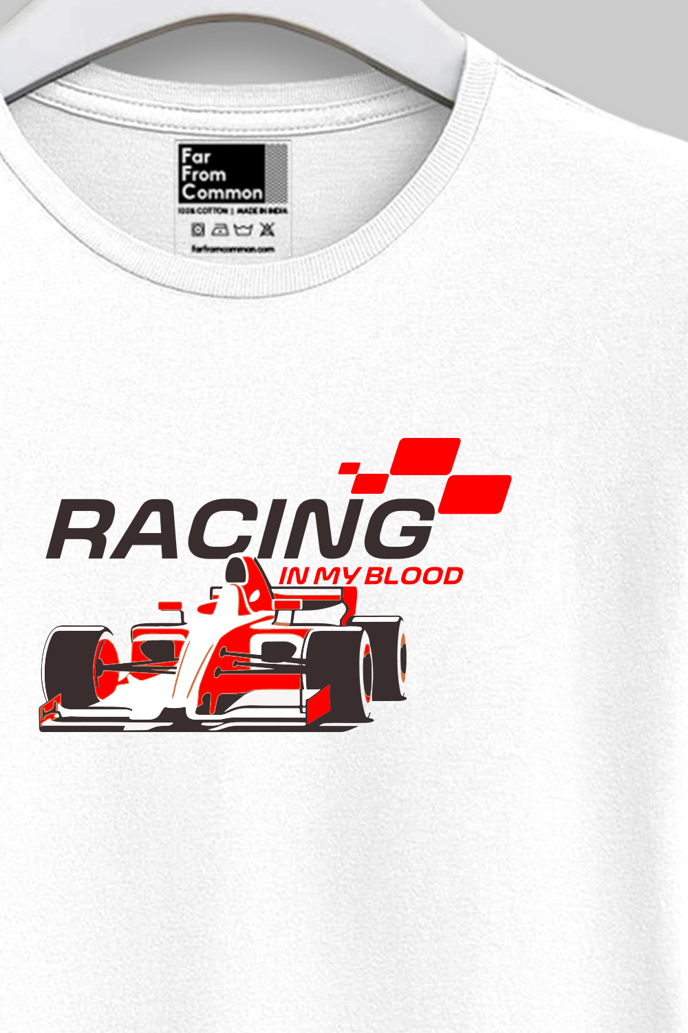 Racing White Unisex T-shirt