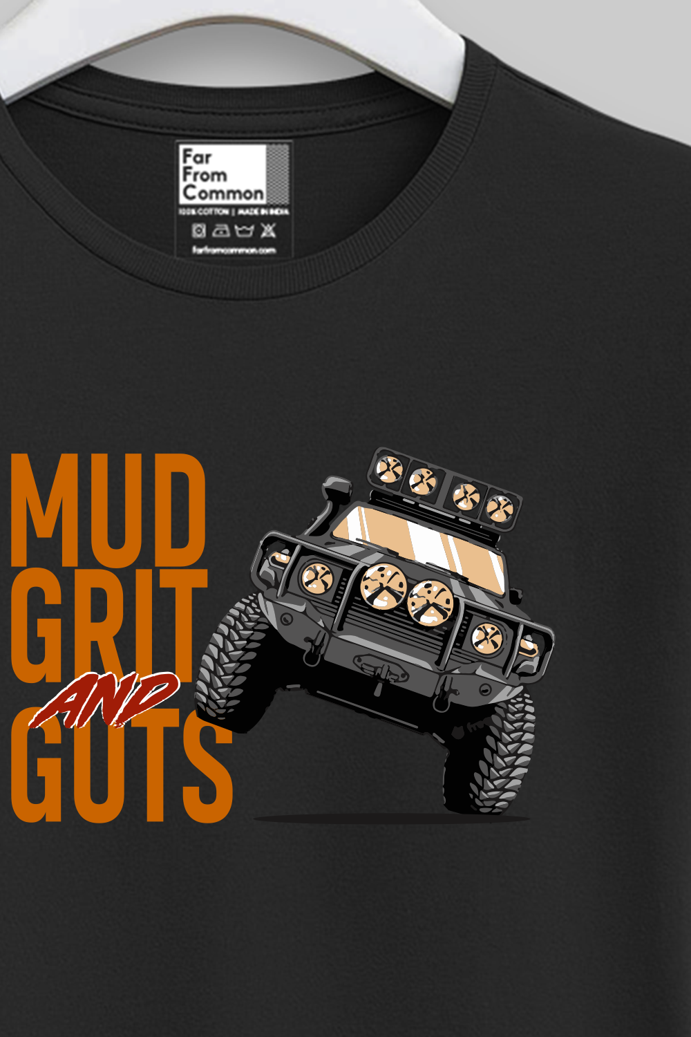 Mud Grit and Guts Black Unisex T-shirt
