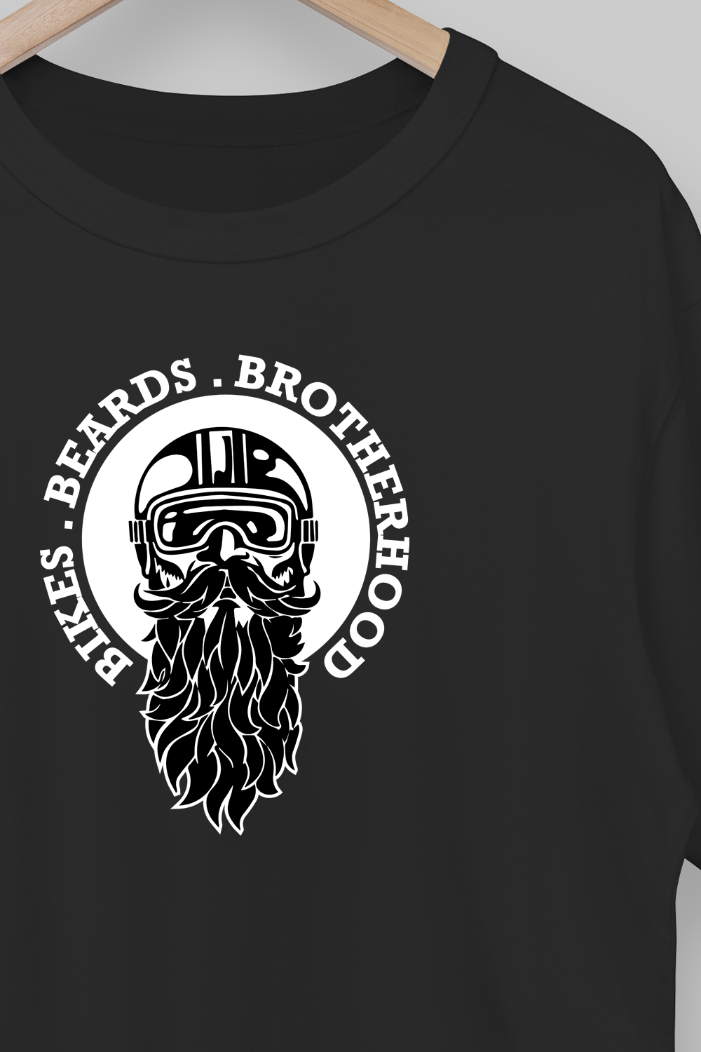Bikers and Beards Black Oversized T-shirt