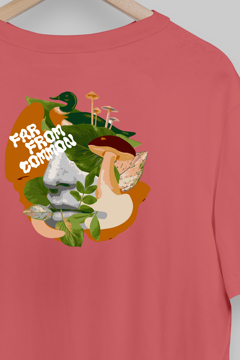 FusionFrenzy Dusty Rose Oversized T-shirt