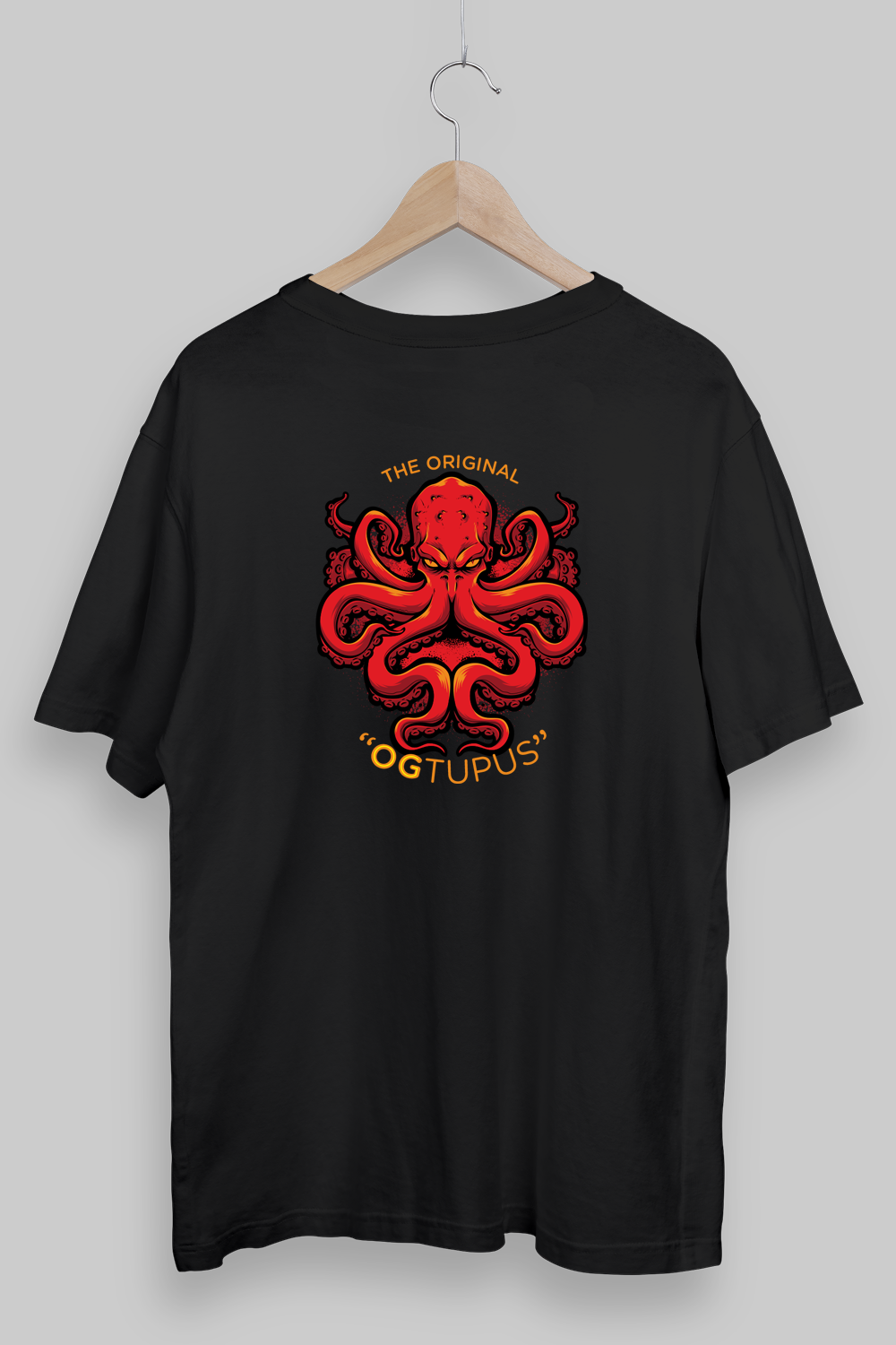 OGtupus Black Oversized T-shirt