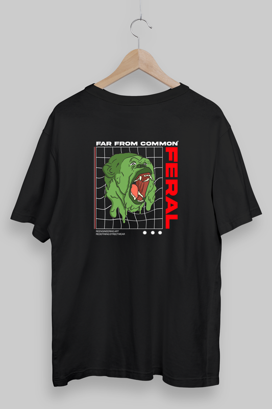 Feral Black Oversized T-shirt