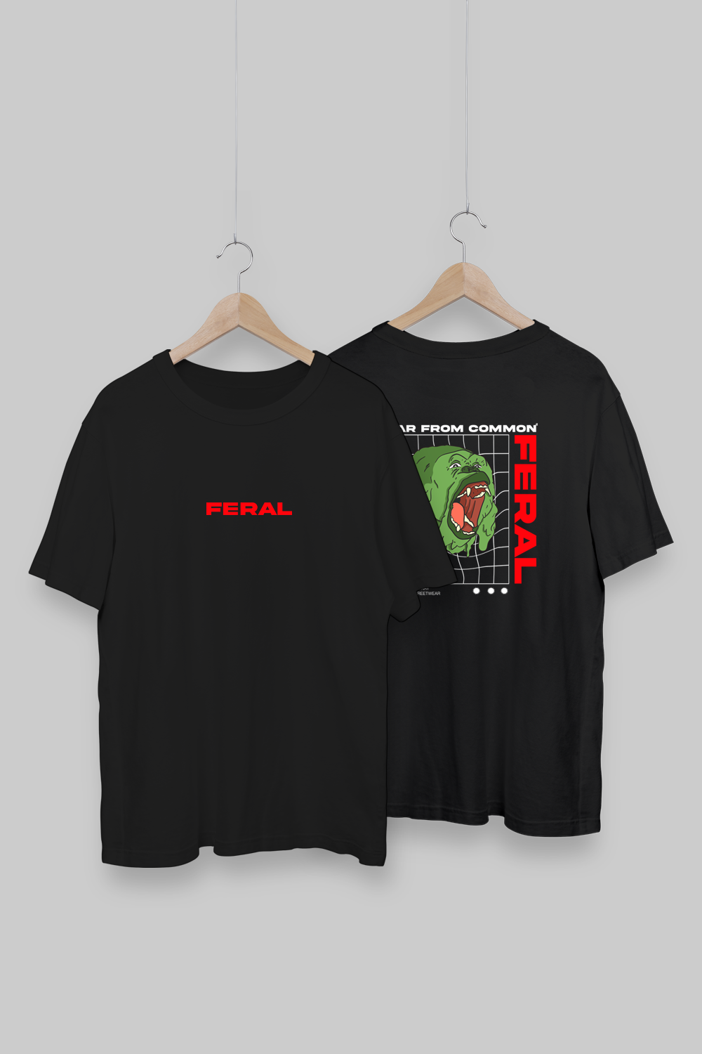 Feral Black Oversized T-shirt