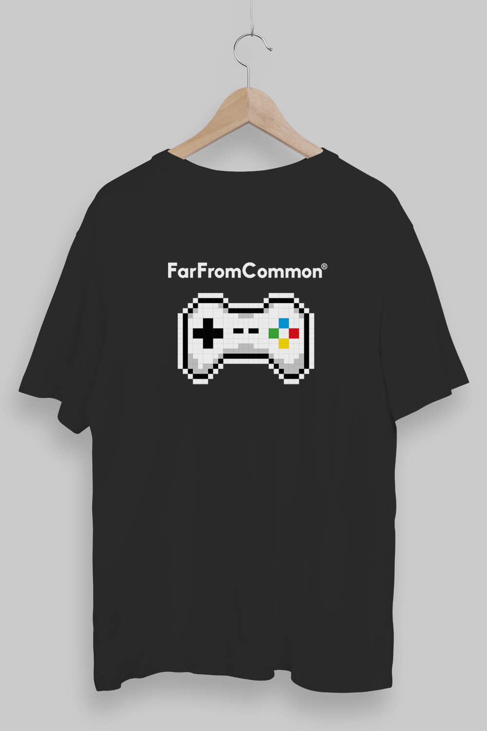 Pixel Controller Black Oversized T-shirt