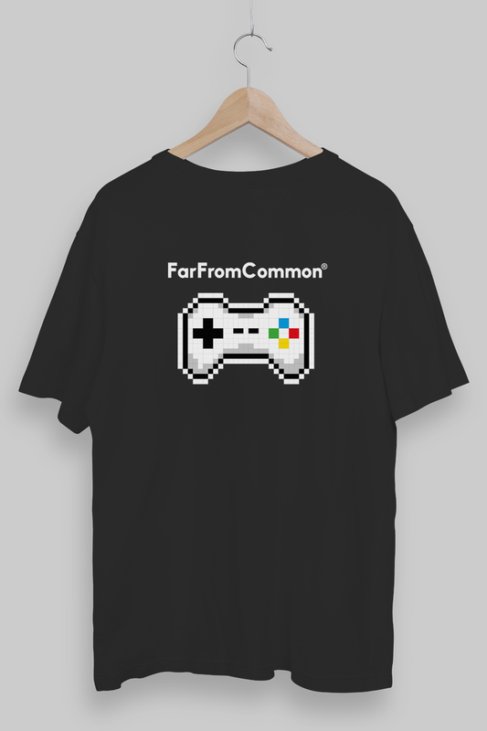 Pixel Controller Black Oversized T-shirt