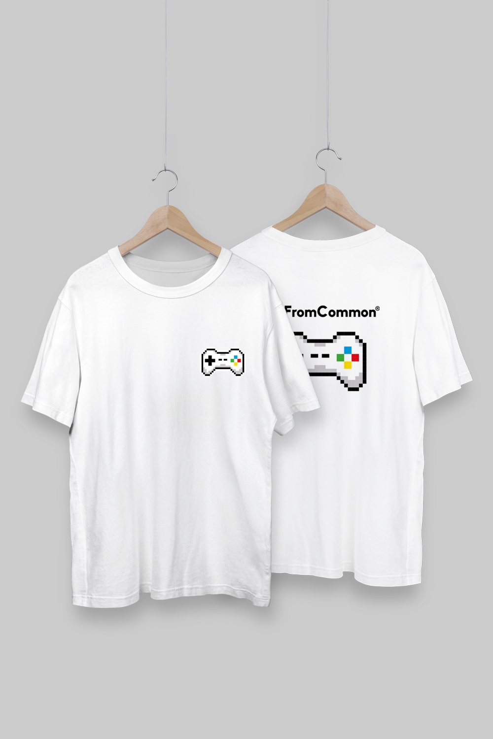 Pixel Controller White Oversized T-shirt