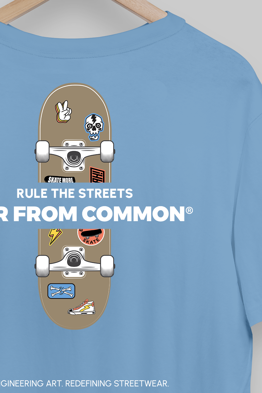 Rule the Streets Baby Blue Oversized T-shirt