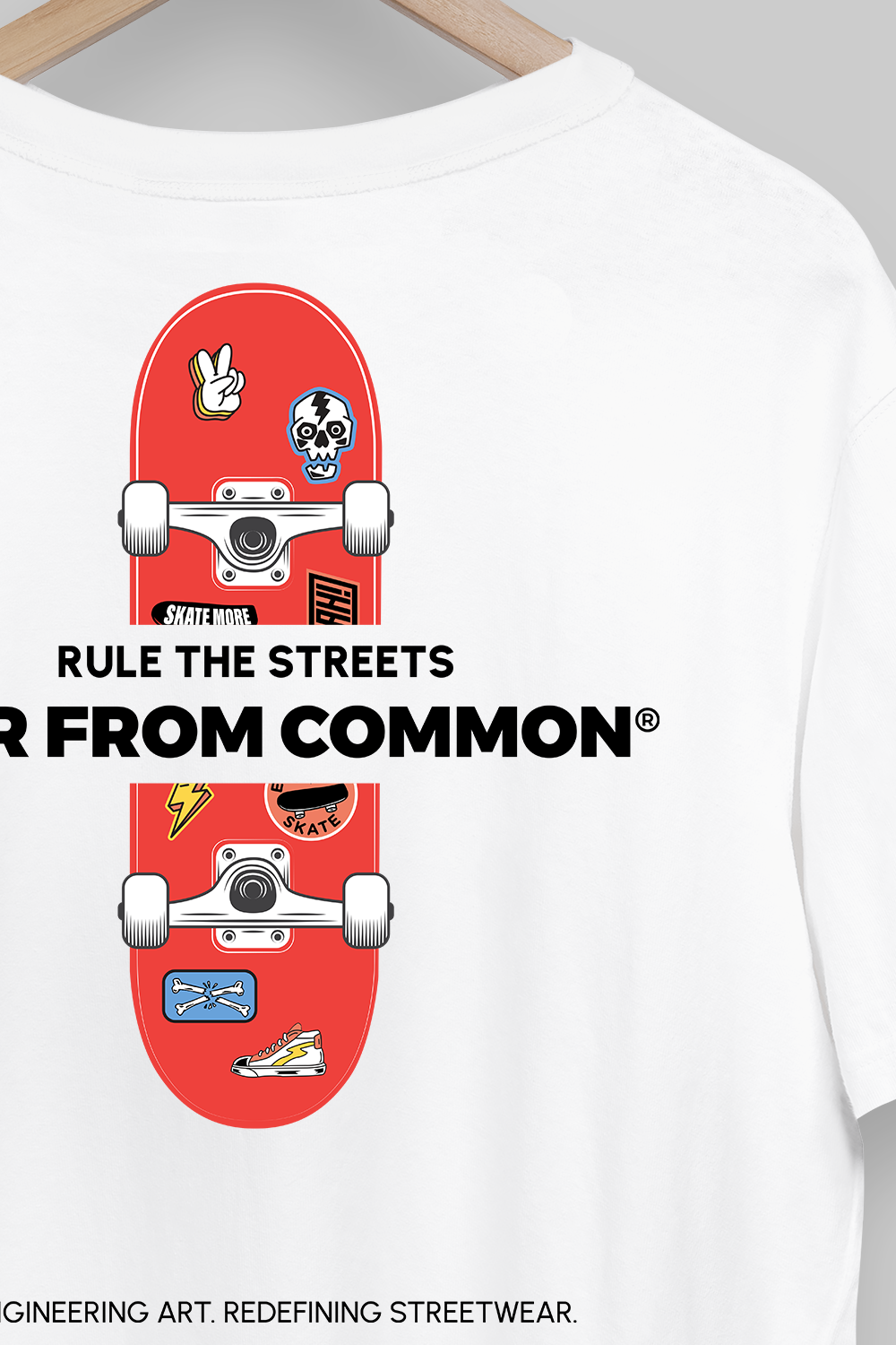 Rule the Streets White Oversized T-shirt