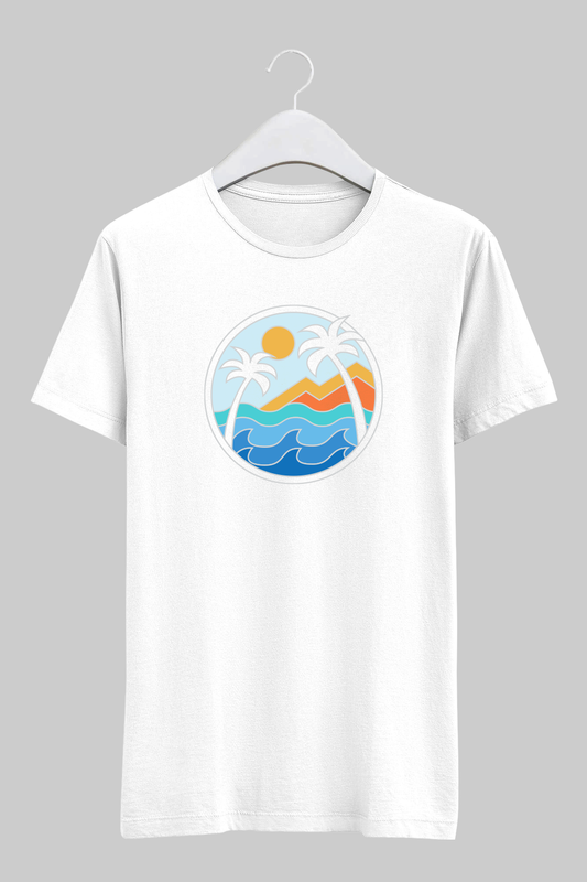 Beachy Vibes White Unisex T-shirt