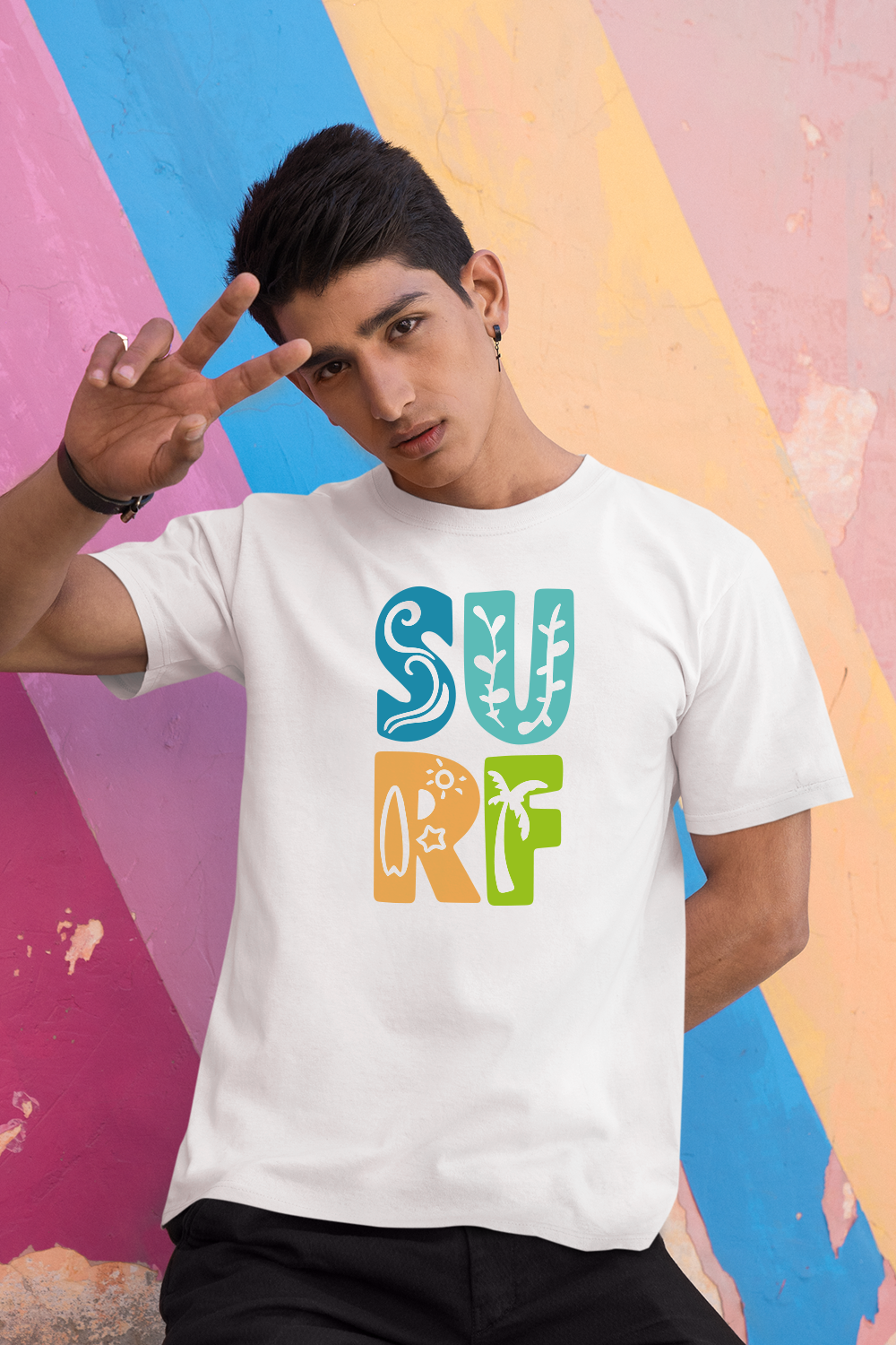 Surf Squad White Unisex T-shirt