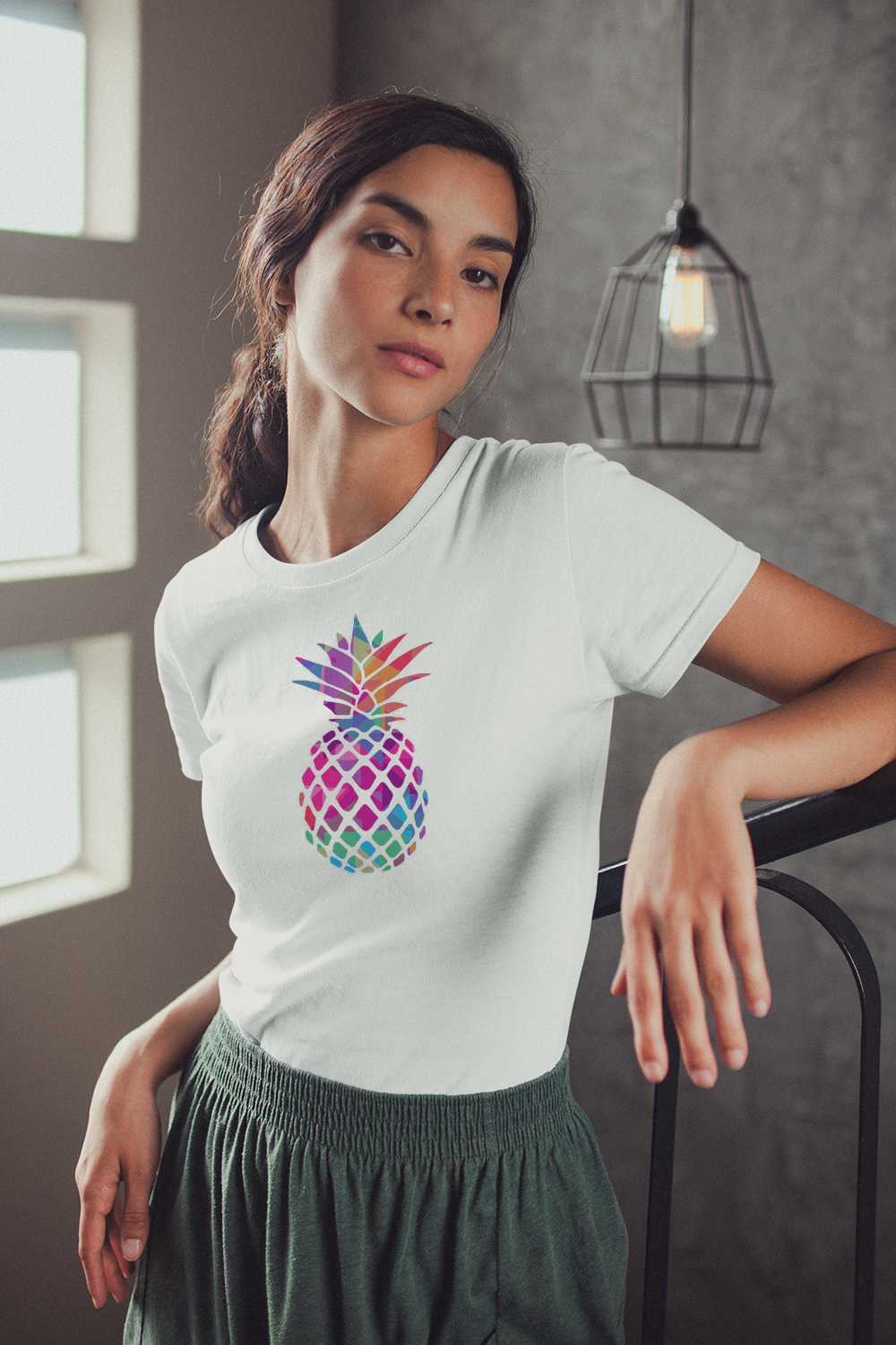 Pineapple Pop White Unisex T-shirt