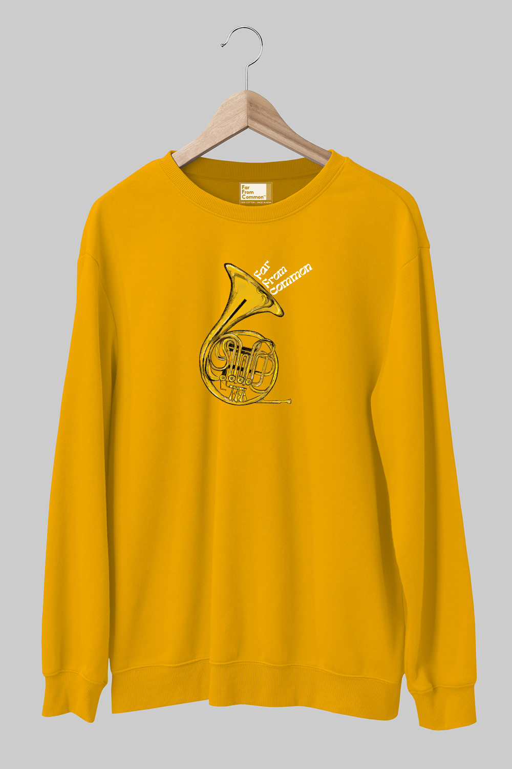 Horn Unisex Golden Yellow Sweatshirt