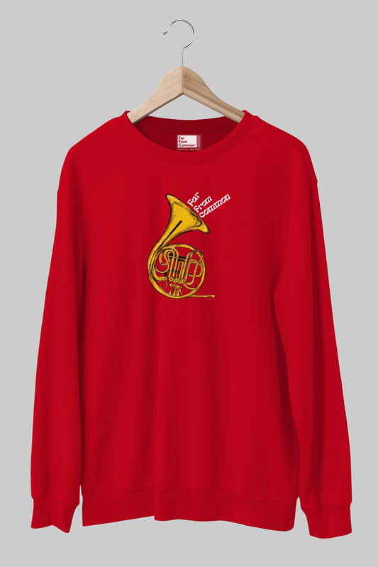 Horn Unisex Red Sweatshirt