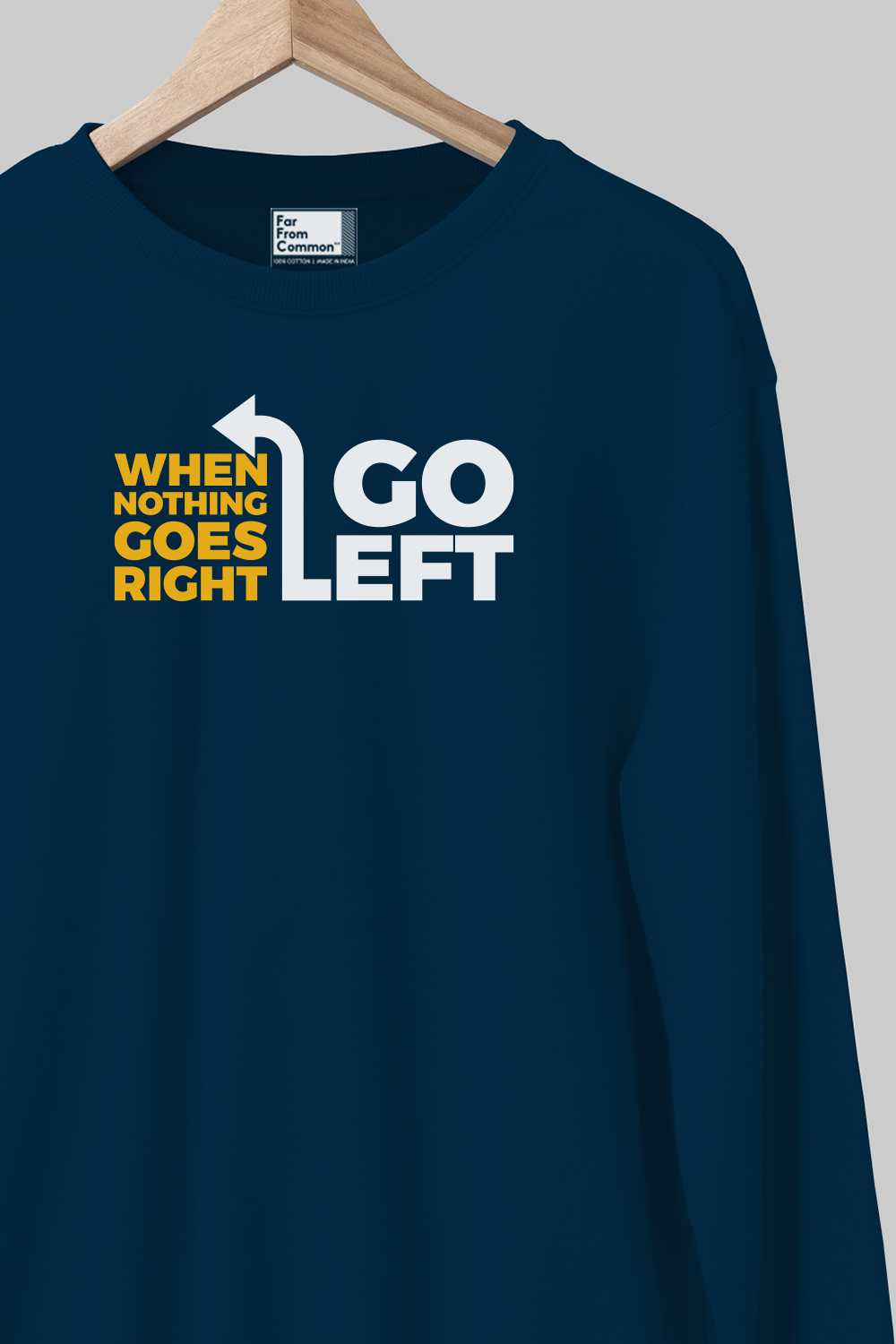Go Left Navy Blue Sweatshirt