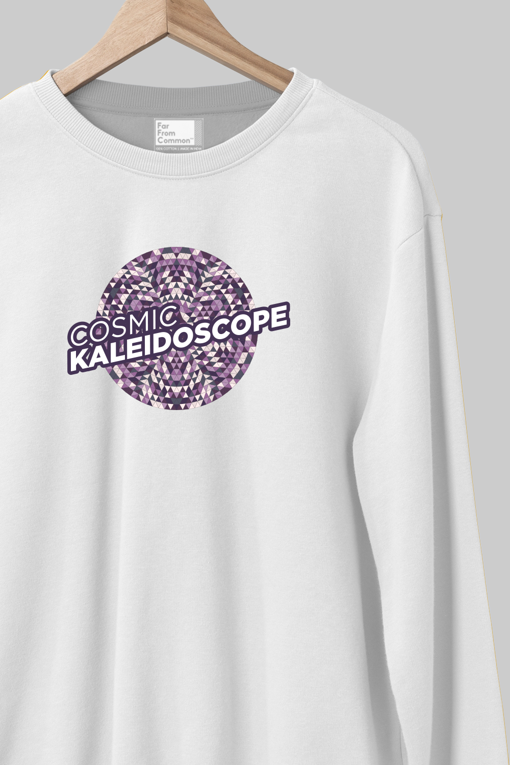 Cosmic Kaleidoscope White Sweatshirt