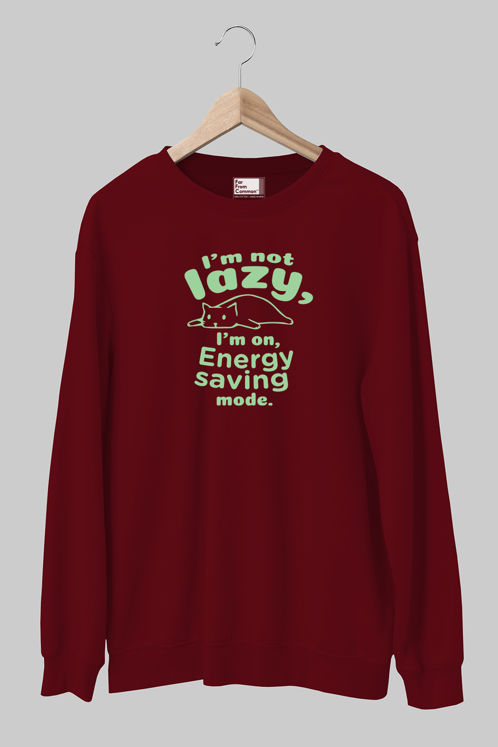 Energy Saving Maroon Sweatshirt