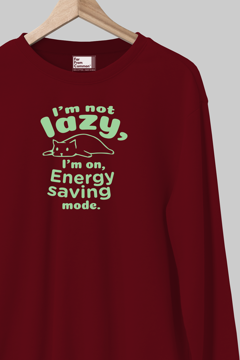 Energy Saving Maroon Sweatshirt