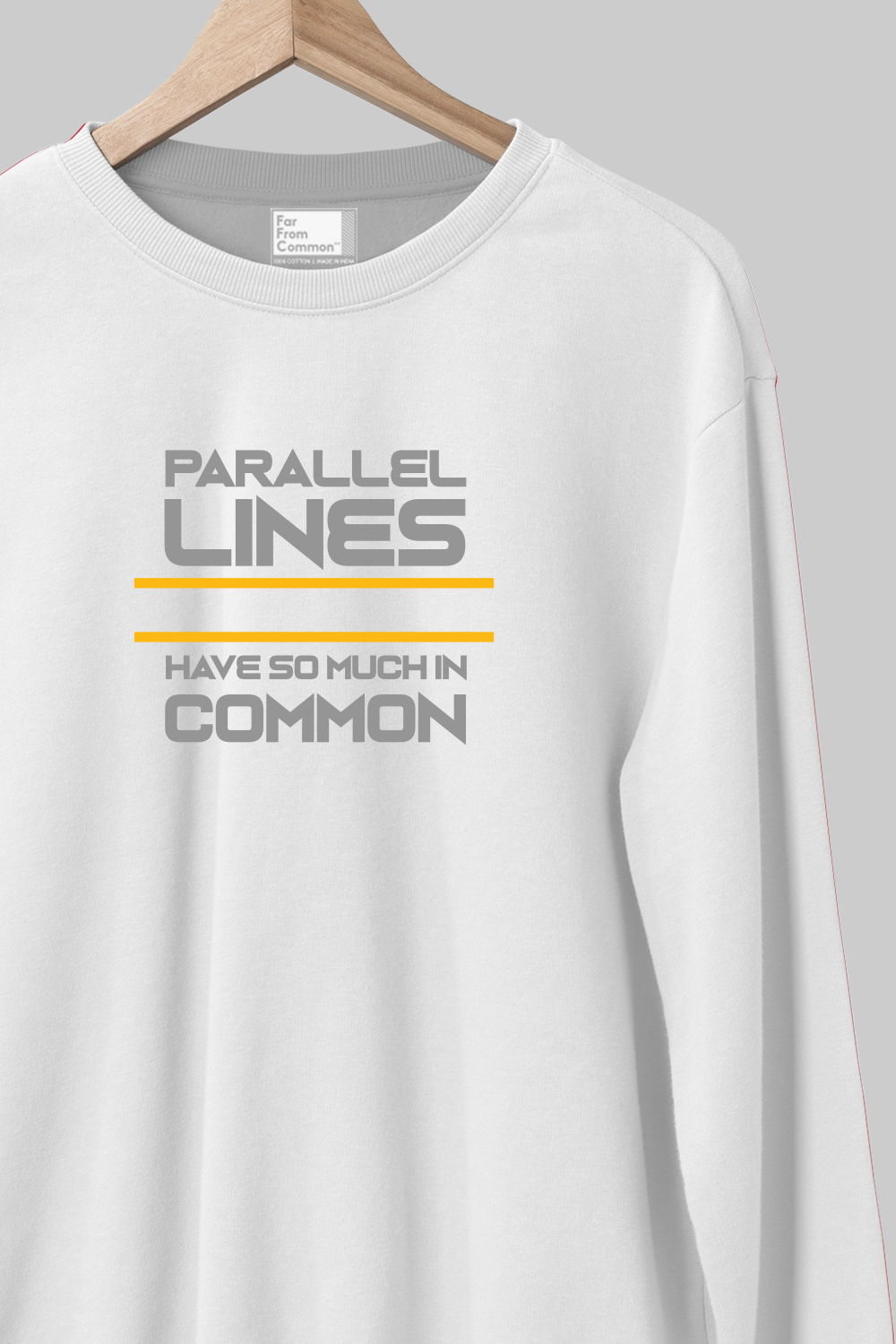 Parallel Lines White Sweatshirt