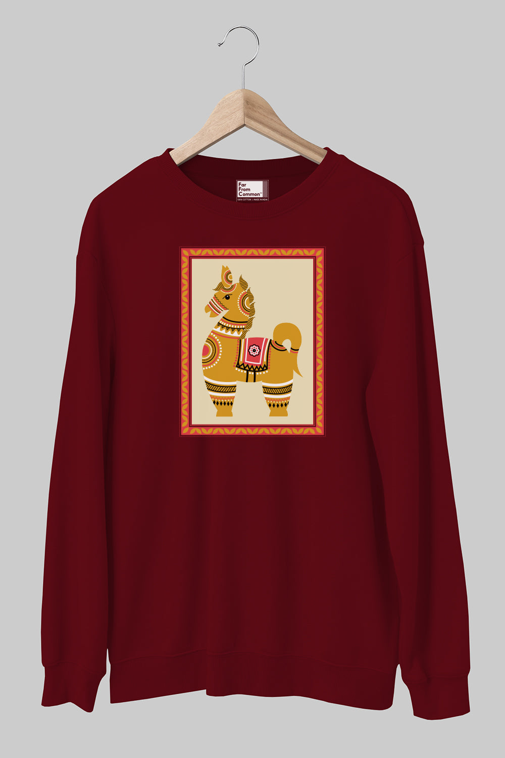 Ashva Maroon Unisex Sweatshirt