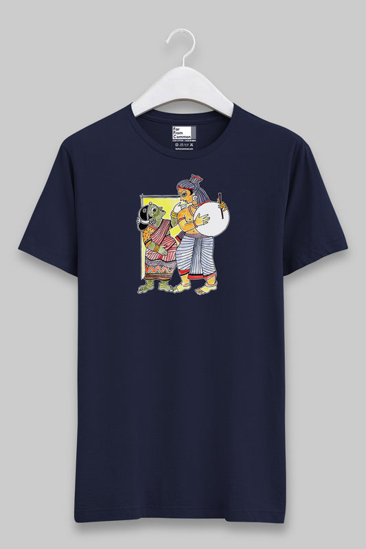 Rhythmic Drum Navy Blue Unisex T-shirt