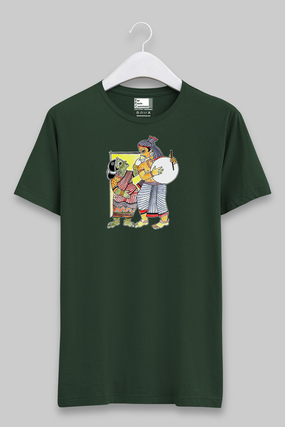 Rhythmic Drum Olive Green Unisex T-shirt