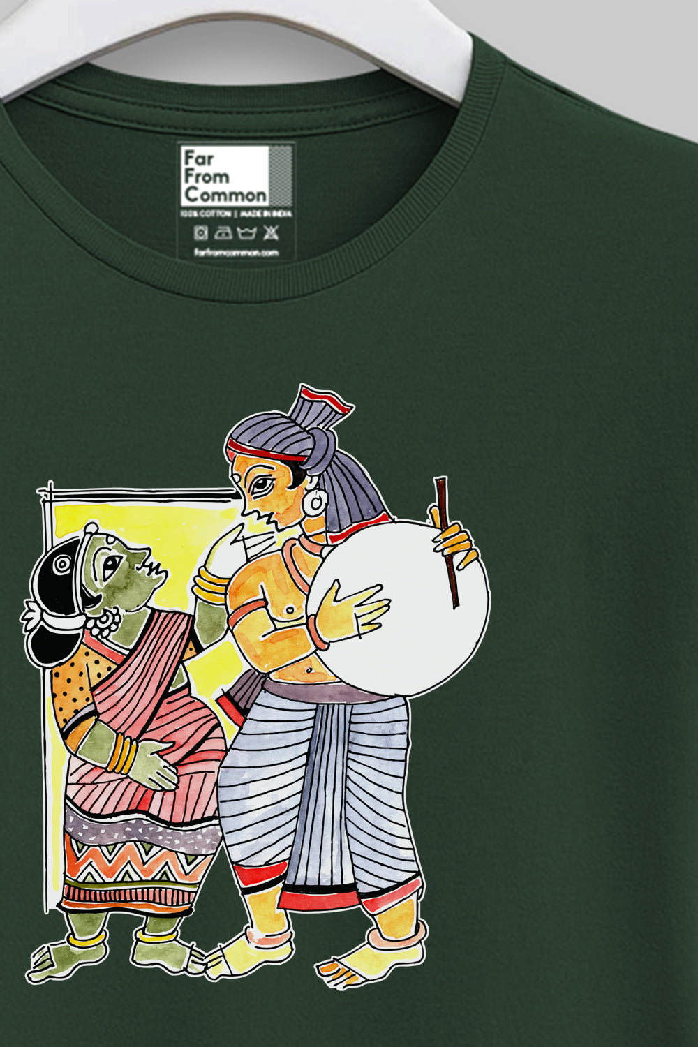 Rhythmic Drum Olive Green Unisex T-shirt