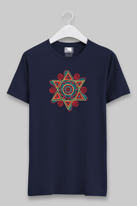 Trikona Navy Blue Unisex T-shirt