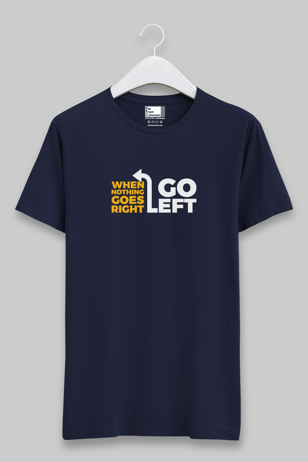 Go Left Navy Blue Unisex T-shirt