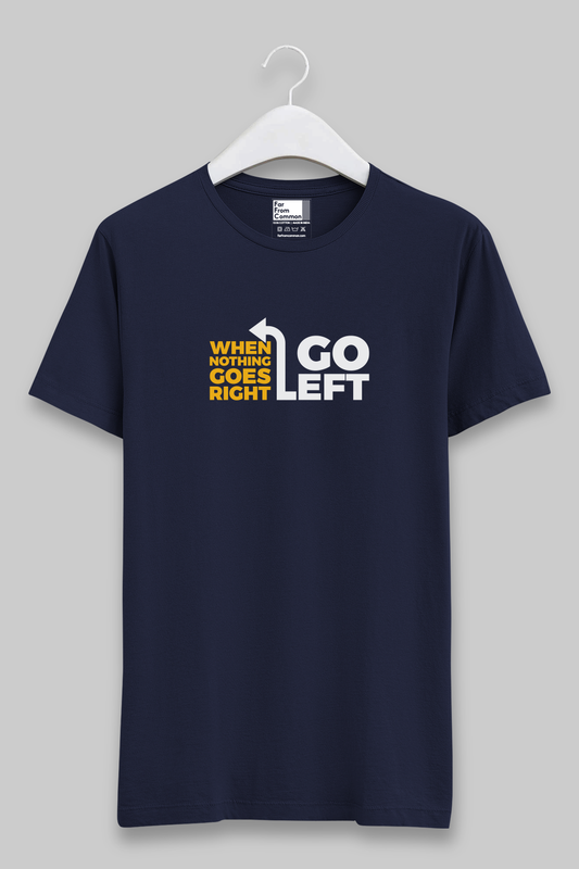 Go Left Navy Blue Unisex T-shirt