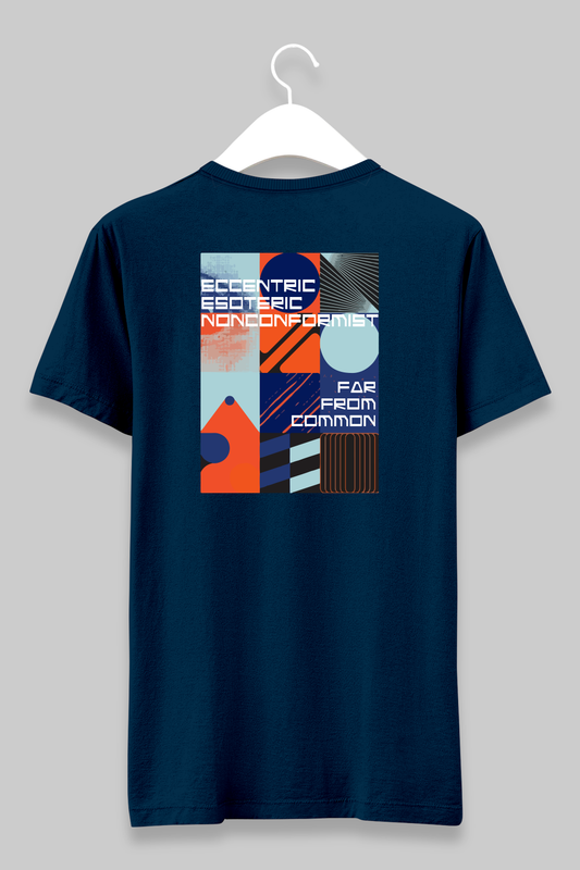 Eccentric Navy Blue Unisex T-shirt