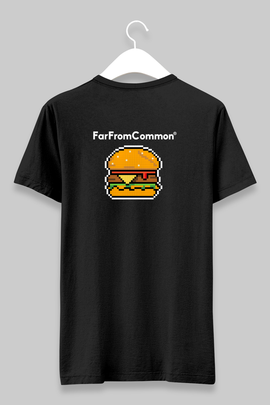 Pixel Burger Black Unisex T-shirt