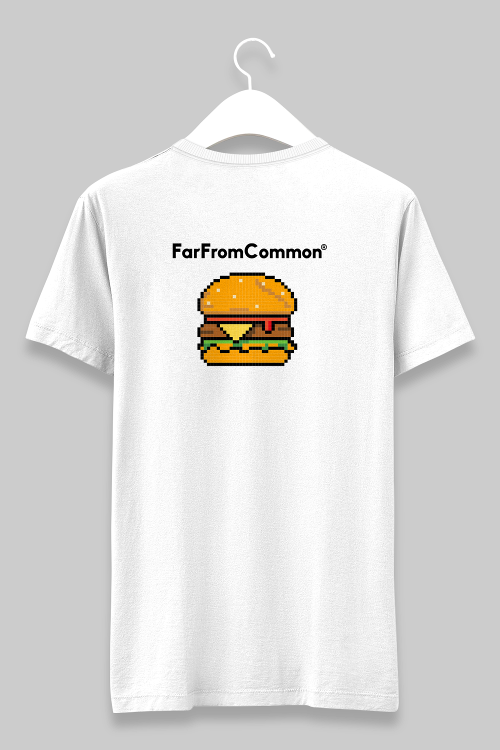 Pixel Burger White Unisex T-shirt