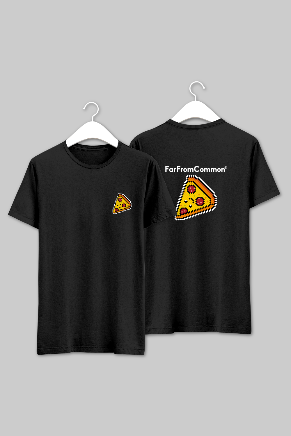 Pixel Pizza Black Unisex T-shirt