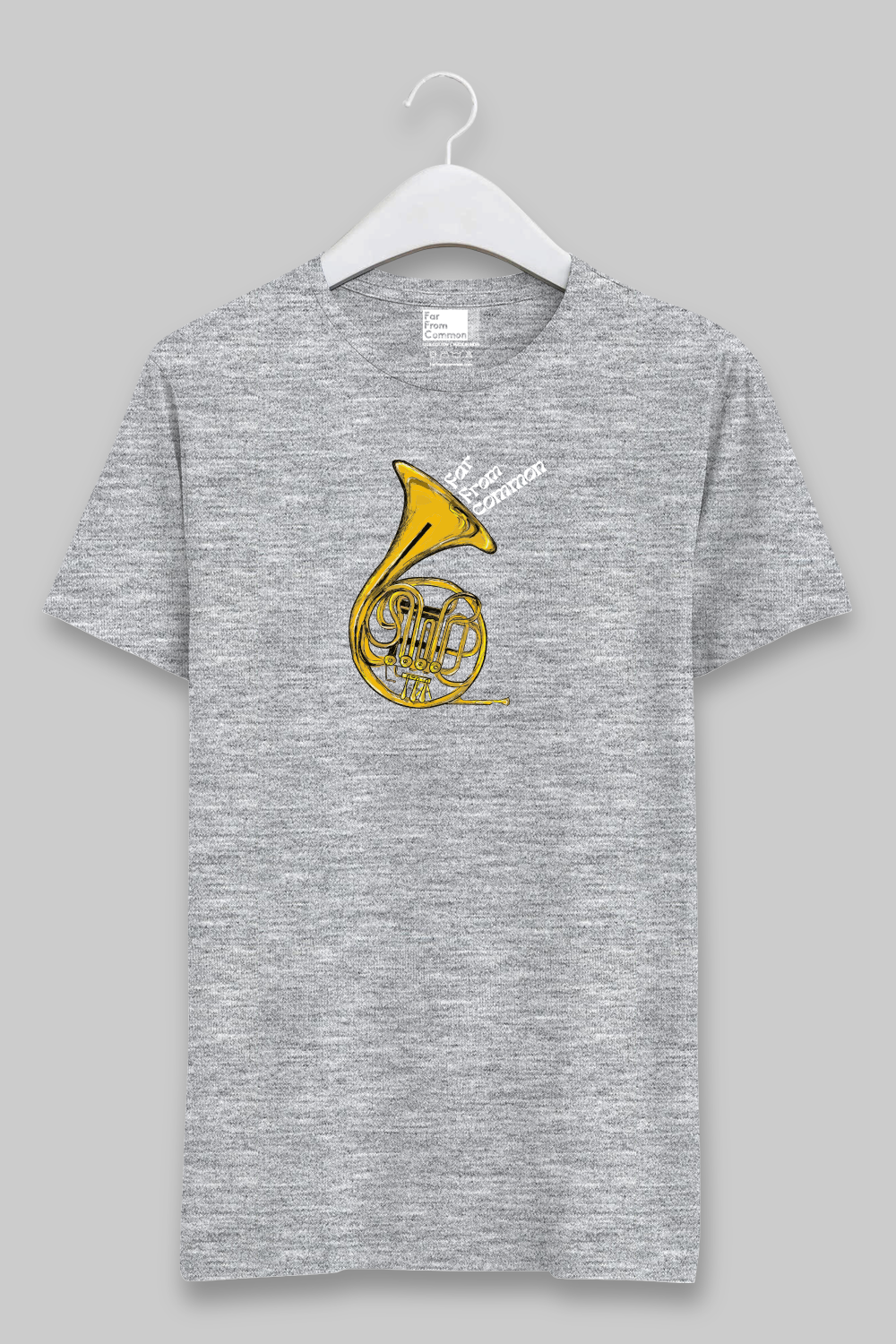 Horn Unisex Melange Grey T-shirt